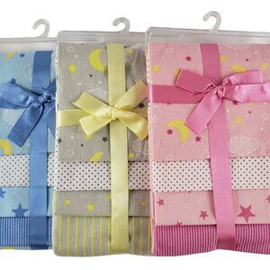 Bambini Four Pack Receiving Blanket